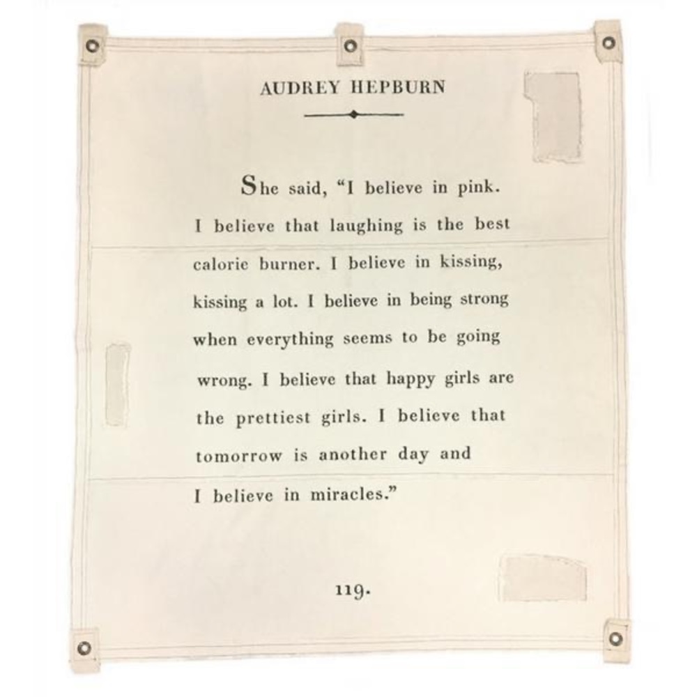 Audrey Hepburn quote tapestry